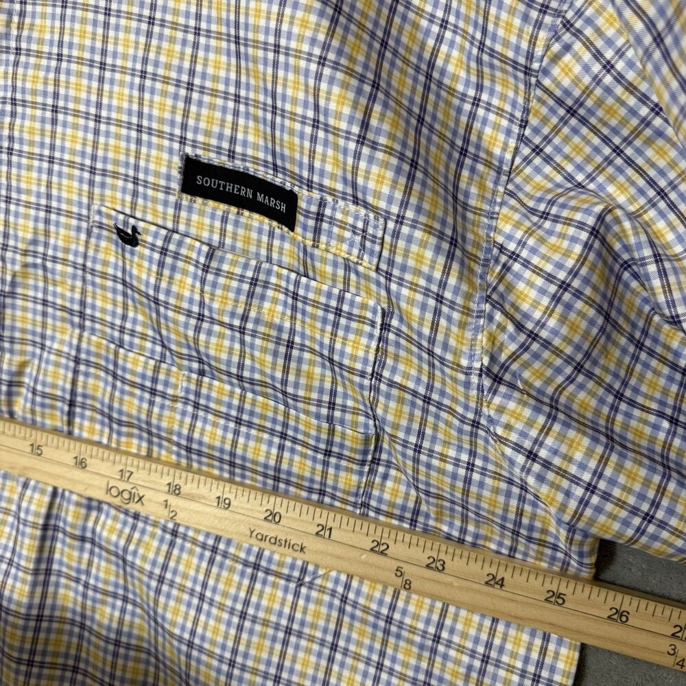 Southern Marsh Men Shirt XL Fieldtec Fishing Outdoor Vented Button Yellow Purple - Picture 3 of 6